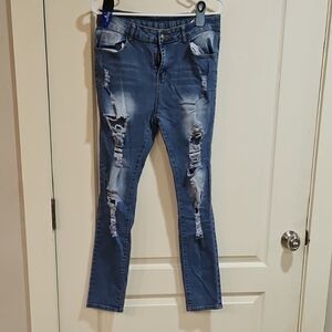 Source Unknown Ripped Blue Skinny Jeans